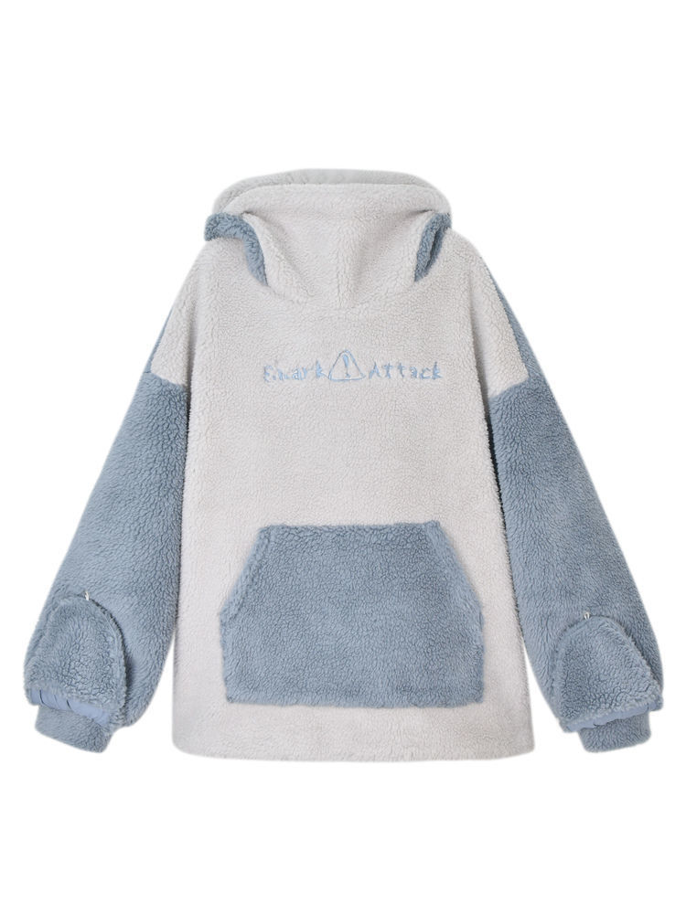 Deeptown Kawaii Hoodie Women Fashion Winter Warm Sweatshirt Long Sleeve Cute Tops Loose Oversize Casual Pullover Women 201217