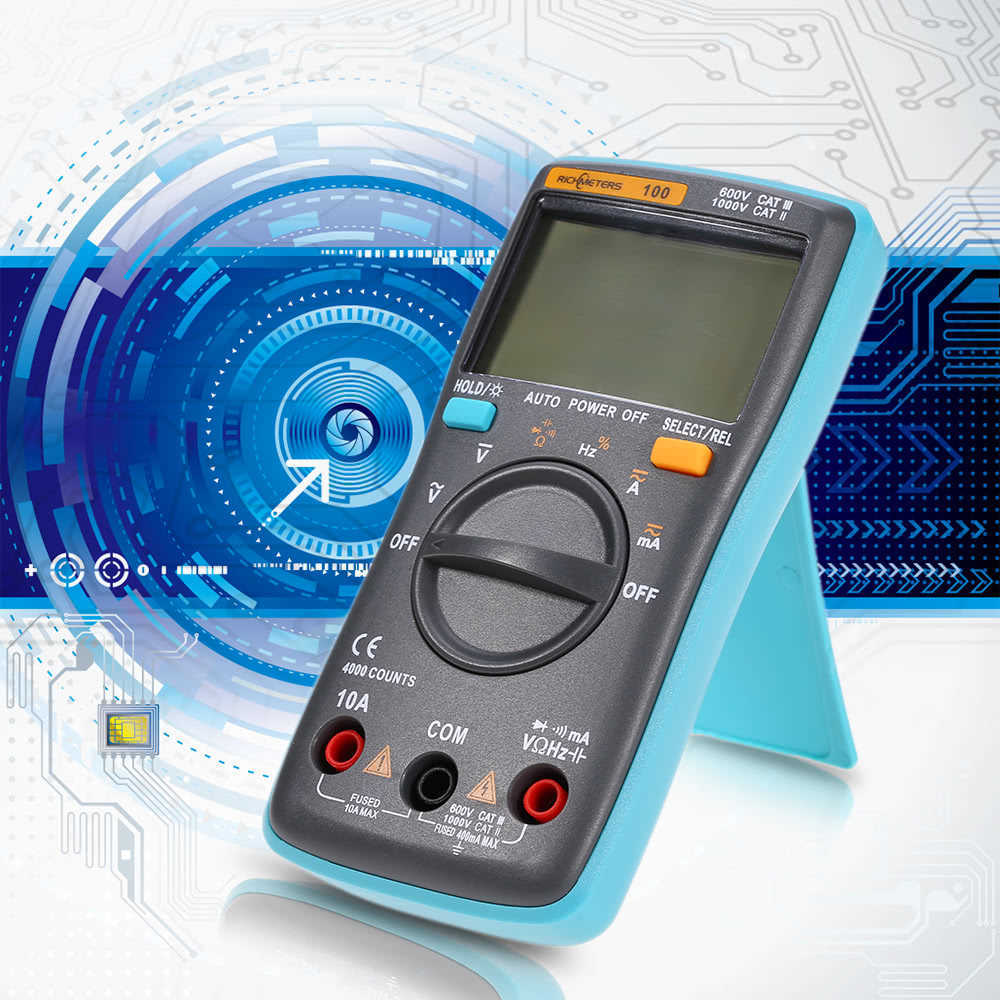 LCD Digital Multimeter DMM Detector DC AC Voltage Voltmeter Ohm Meter Current Resistance Diode Capaticance Frequency Duty Ammeter Tester