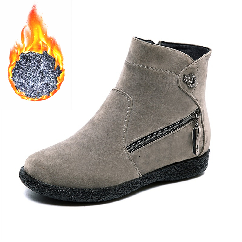 2021 New Winter Women's Snow Boots Women Zip Ladies Warm Fur Suede Flat Woman Fashion Ankle Boot Female Casual Shoes Plus Size 39J8, Grey
2021 New Winter Women's Snow Boots Women Zip Ladies Warm Fur Suede Flat Woman Fashion Ankle Boot Female Casual Shoes Plus Size 39J8, Grey