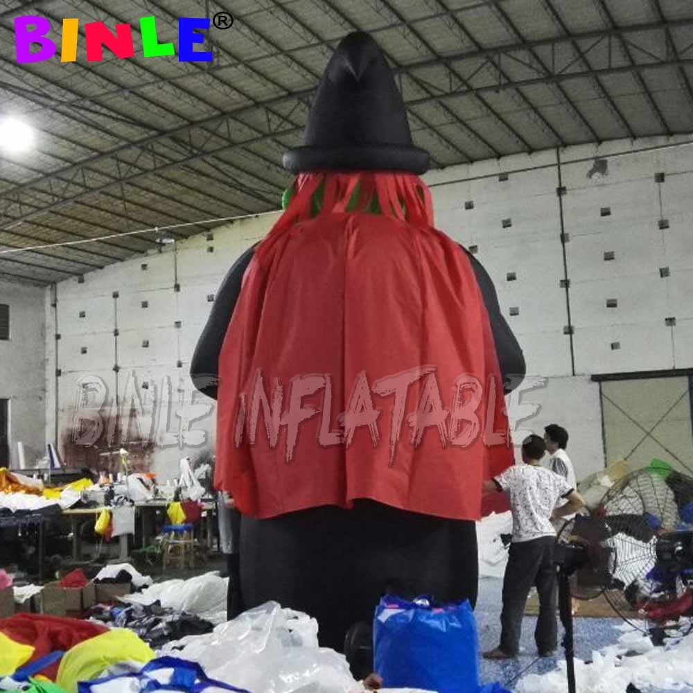 Custom 5m 16ftH durable outdoor halloween decoration inflatable witch aerated sorceress for Events Party