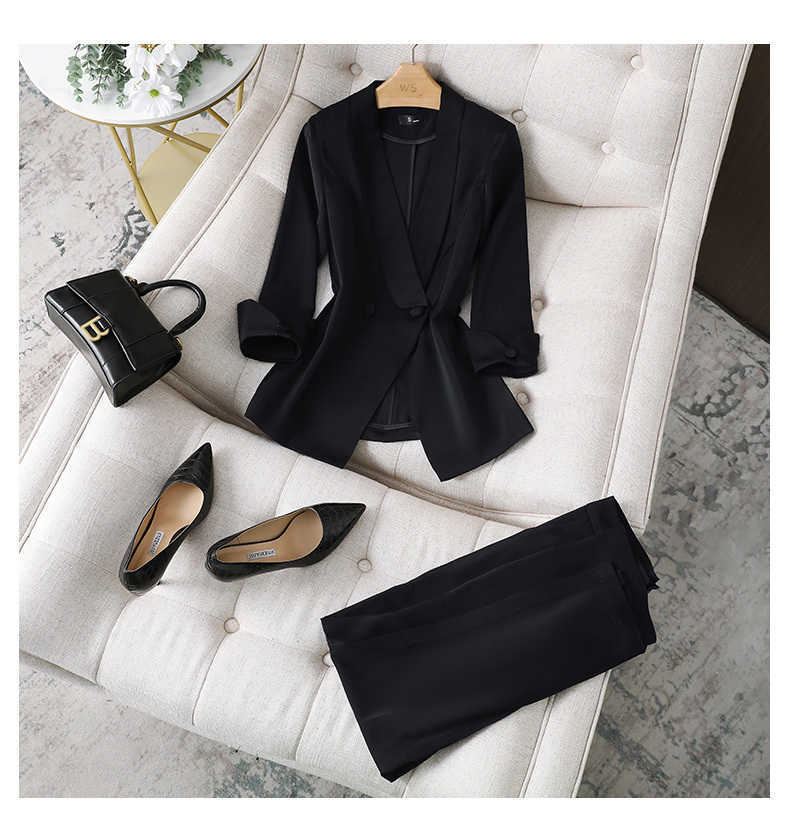 Summer autumn Women Pant Two-piece Suit purple Blazer Jacket and Pants suit Office Wear Ladies Suits Female Sets size S-4XL 211007