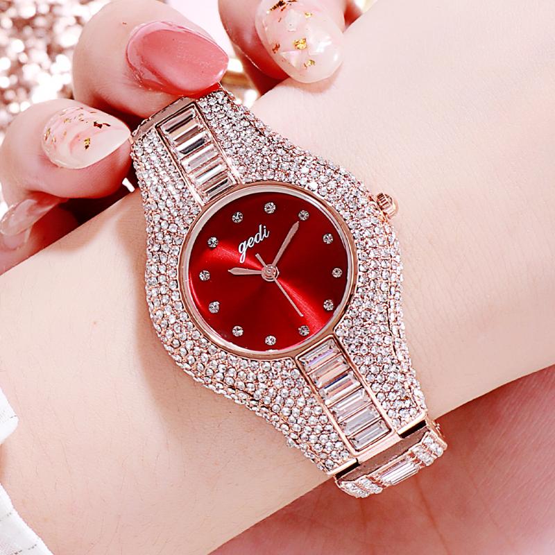 Wristwatches GEDI Fashion Rose Gold Women Watches Luxury High Quality Rhinestone Ladies Watch Elegant Dress Crystal Women's Quartz Wristwatc, Gold black
Wristwatches GEDI Fashion Rose Gold Women Watches Luxury High Quality Rhinestone Ladies Watch Elegant Dress Crystal Women's Quartz Wristwatc, Gold black