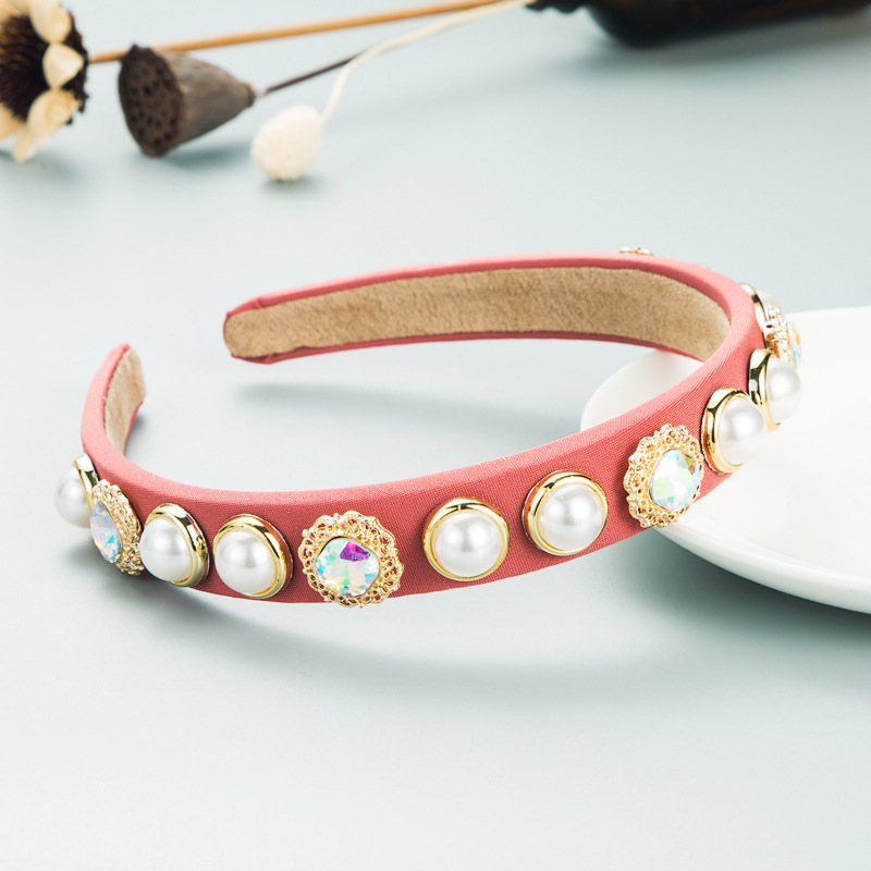 Fashion Women Headband Pearls Rhinestone Hairband Handmade Baroque Headwear Girls Hair Accessories 990 B3
Fashion Women Headband Pearls Rhinestone Hairband Handmade Baroque Headwear Girls Hair Accessories 990 B3