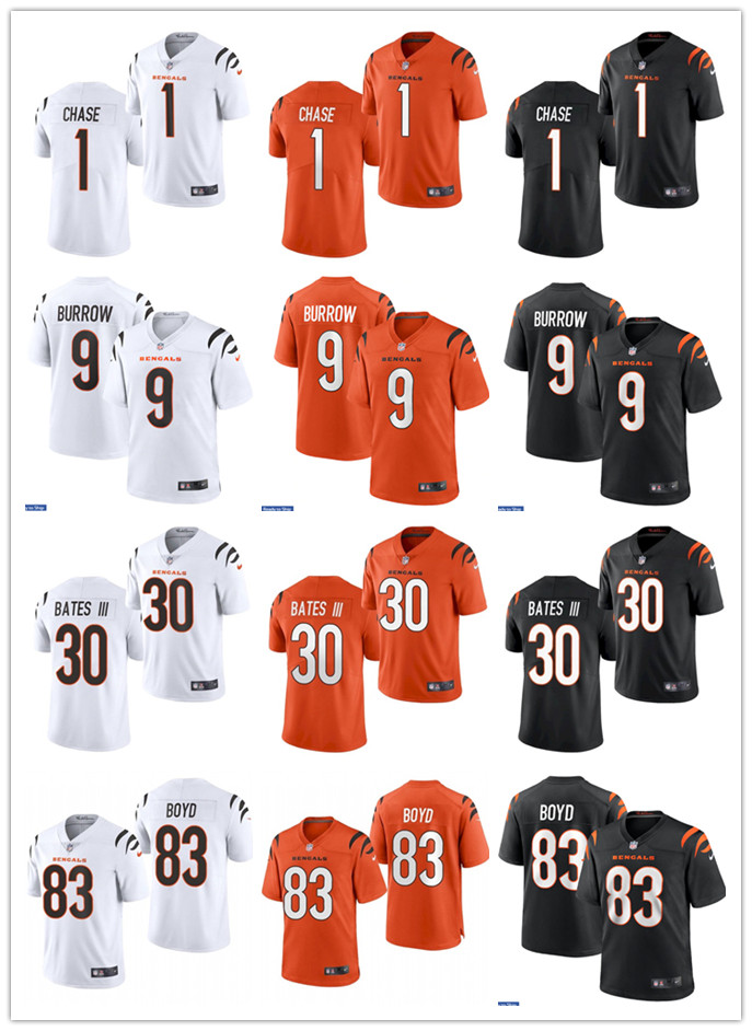 Men Women Youth CincinnatiBengals9 Joe Burrow 1 Ja'Marr Chase 85 Tee Higgins 30 Jessie Bates III 83 Tyler Boyd Football Jersey, Black;red
Men Women Youth CincinnatiBengals9 Joe Burrow 1 Ja'Marr Chase 85 Tee Higgins 30 Jessie Bates III 83 Tyler Boyd Football Jersey, Black;red