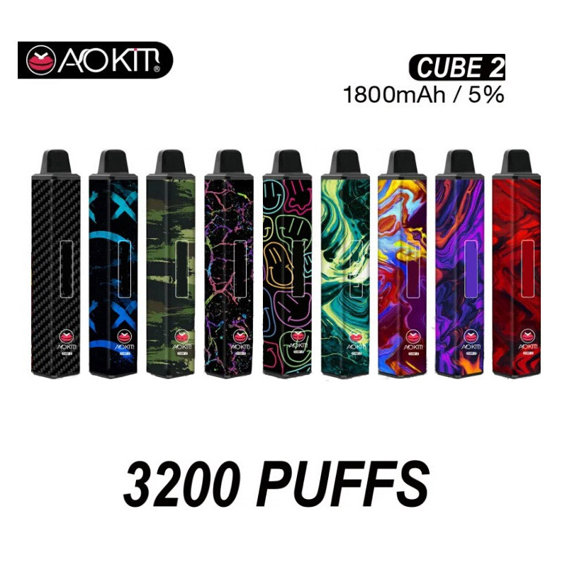 100% Original Aokit Cube 2 Disposable Cigarette Device 12ml Pods 1800mAh 3200 Puffs Vapor Bar System Square Pod Ecig II Kit Multi Colors Authentic
100% Original Aokit Cube 2 Disposable Cigarette Device 12ml Pods 1800mAh 3200 Puffs Vapor Bar System Square Pod Ecig II Kit Multi Colors Authentic
