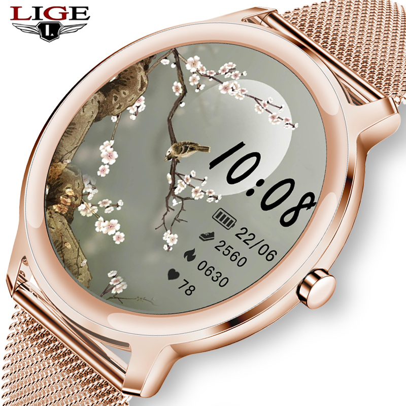 LIGE New Smart watch Ladies Full Touch Screen Sports Fitness watch IP67 waterproof Bluetooth For Android iOS Ladies Smart watchg, Belt pink
LIGE New Smart watch Ladies Full Touch Screen Sports Fitness watch IP67 waterproof Bluetooth For Android iOS Ladies Smart watchg, Belt pink