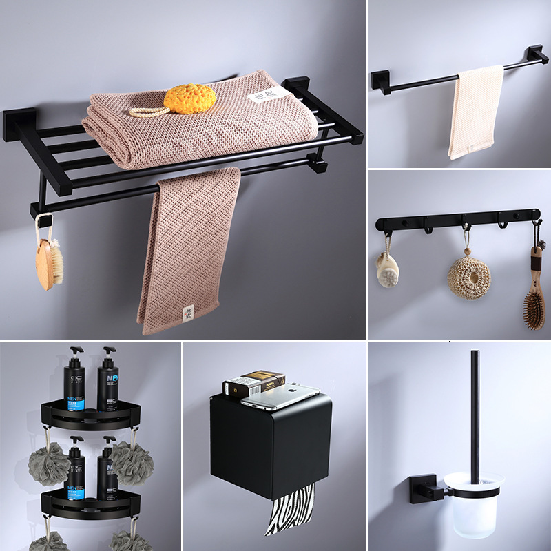 2021 New Accessories Towel Rail Paper Bar,toilet Brush Holder,towel Rack Black Bathroom Hardware Set Aluminum Ppmc
2021 New Accessories Towel Rail Paper Bar,toilet Brush Holder,towel Rack Black Bathroom Hardware Set Aluminum Ppmc
