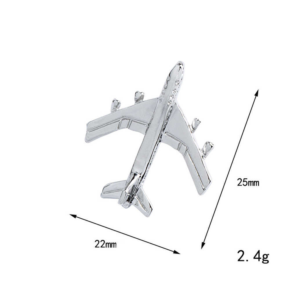 Vintage Airplane Brooch Men Suit Lapel Pin Mini Cute Alloy Badge Sweater Jacket Decor Collar Pin Fashion Jewelry H1018