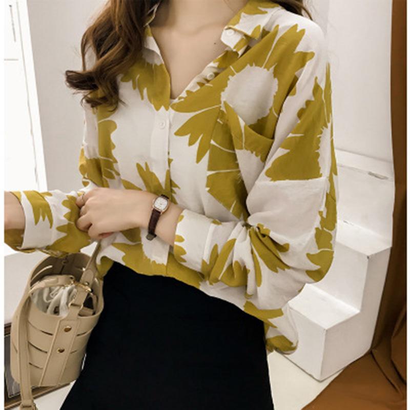 Vintage Blouses Women floral Print Shirts Long Sleeve Cotton Tops Plus Size 4XL spring autumn Blousa Fashion Female Clothing