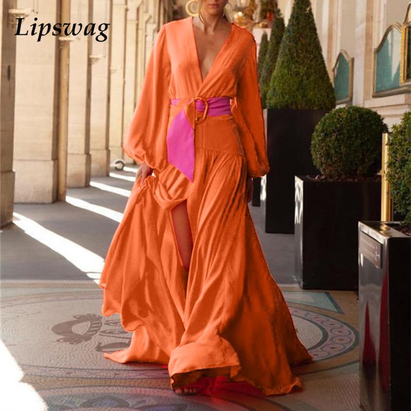 deep v neck belt slit long dress autumn long sleeve women loose party dress spring elegant floor-length maxi dress vestidoshigh quality, Black;gray
deep v neck belt slit long dress autumn long sleeve women loose party dress spring elegant floor-length maxi dress vestidoshigh quality, Black;gray
