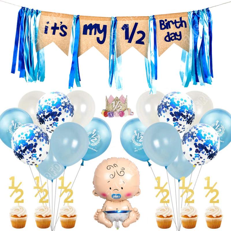 Party Decoration 6 Months Birthday Decorations For Boy Girl It's My 1/2 Banner Cake Toppers And Hat Half Year Baby Shower Supplies
Party Decoration 6 Months Birthday Decorations For Boy Girl It's My 1/2 Banner Cake Toppers And Hat Half Year Baby Shower Supplies