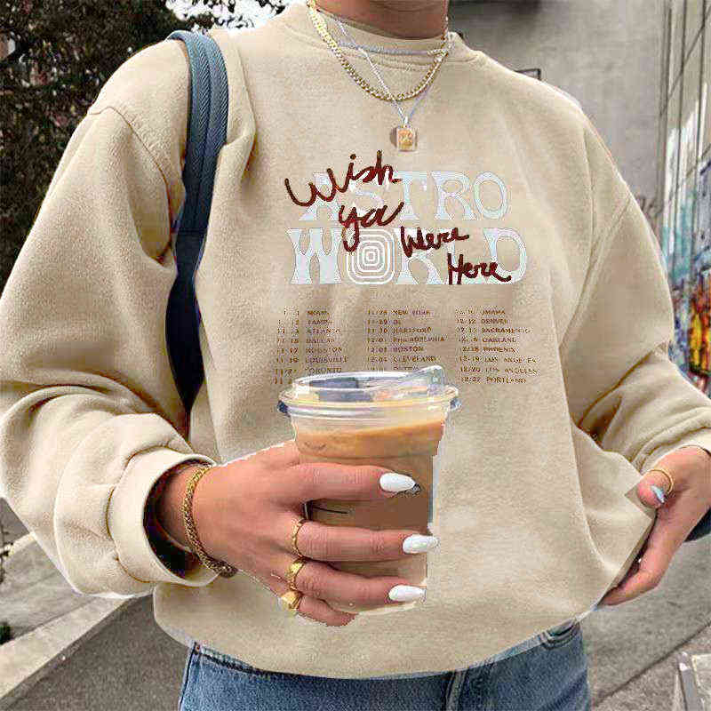 Women hoodie Harajuku Pullover round neck long Fashion oversized hoodie women sleeve letter hoodie for women printing urban 211109