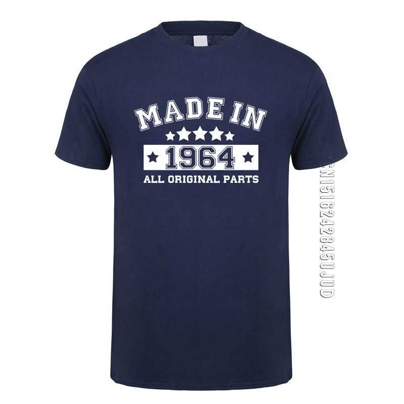 Made In 1964 T Shirt Men Cotton O Neck Father Dad Birthday Gift T-shirts Cool Man Tshirt 210629
