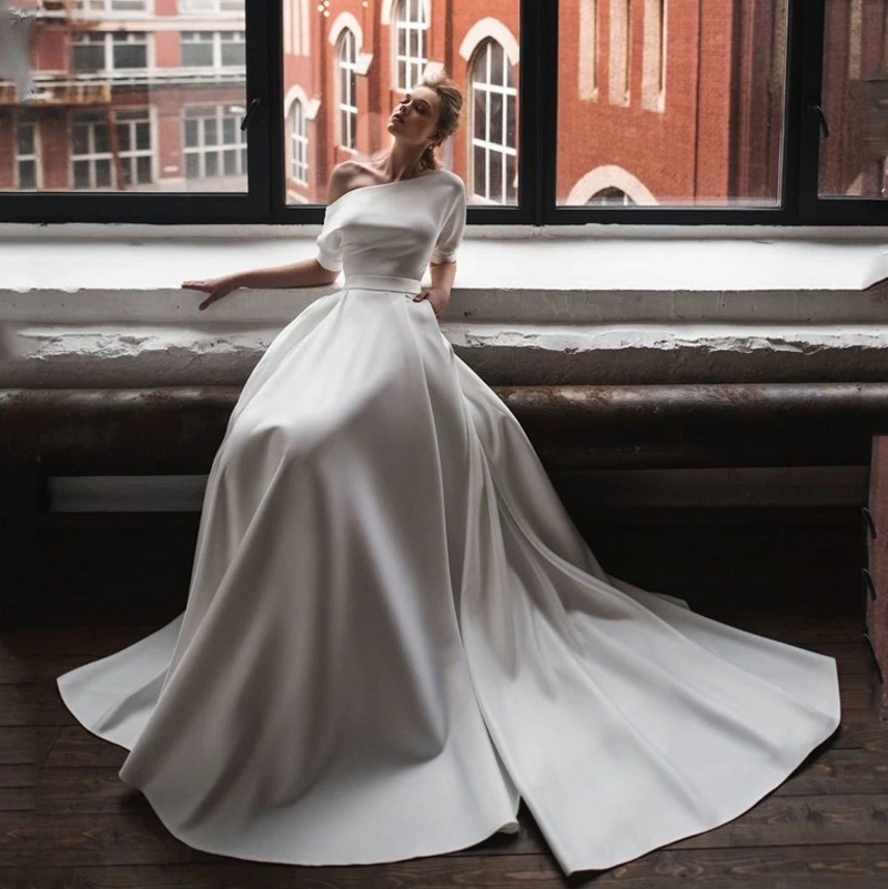 New Mariee Simple Beach Wedding Elegant a Line Satin Lantern Sleeves Hollow Bow Back Bride Gowns 2021 Vestido De Noiva N7y0, Black
New Mariee Simple Beach Wedding Elegant a Line Satin Lantern Sleeves Hollow Bow Back Bride Gowns 2021 Vestido De Noiva N7y0, Black