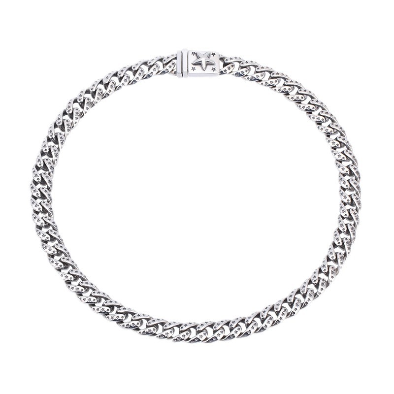 BOCAI 2021 New Solid s925 Silver Jewelry Street Cuban Chain Personality Fashion Man and Woman Couple Star Necklace X0509
BOCAI 2021 New Solid s925 Silver Jewelry Street Cuban Chain Personality Fashion Man and Woman Couple Star Necklace X0509