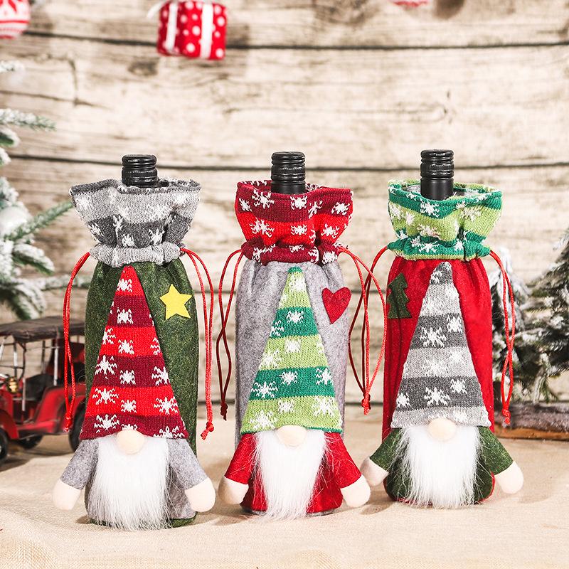 Christmas Decorations Supplies Beam Knit Forester Wine Set Champagne Restaurant Table Year Party DIY Atmosphere Decoration Prop
Christmas Decorations Supplies Beam Knit Forester Wine Set Champagne Restaurant Table Year Party DIY Atmosphere Decoration Prop