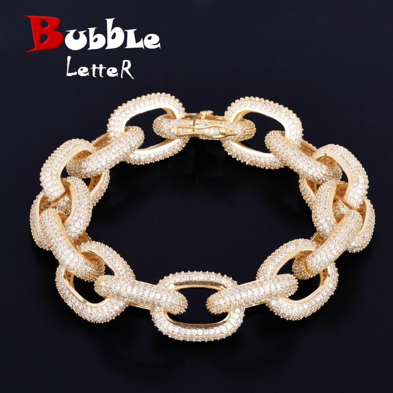 Link, Chain 18mm Chunky Zircon Round Cuban Link Bracelet Men's Hip Hop Jewelry Gold Silver Bangle 7-9"
Link, Chain 18mm Chunky Zircon Round Cuban Link Bracelet Men's Hip Hop Jewelry Gold Silver Bangle 7-9"