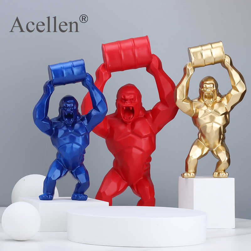 Creative Resin Sculpture Lift Bucket King Kong Home Decoration Barrel Simulation Gorilla Figure Statue Living Room Decor X0710
Creative Resin Sculpture Lift Bucket King Kong Home Decoration Barrel Simulation Gorilla Figure Statue Living Room Decor X0710