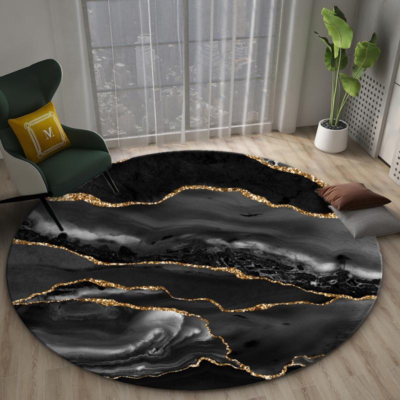 Carpets Black Gray Marble Coffee Table Rug Round Non-lip Chair Mat Bedroom Carpet Decorative Luxury Floor Dining Room Hallway
Carpets Black Gray Marble Coffee Table Rug Round Non-lip Chair Mat Bedroom Carpet Decorative Luxury Floor Dining Room Hallway
