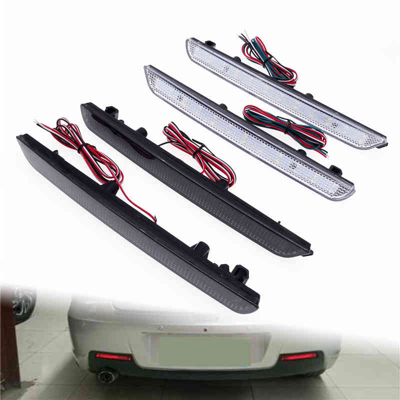 1 Pair Car LED Rear Bumper Reflector Brake Lamp for Mazda 3 2004-2009 Dust-Waterproof Tail Stop Running Turning Light