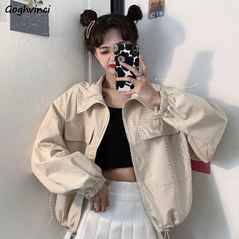 Women's Jackets Women Solid Basic Cropped Outwear Design Big Pockets All-match College Teenager Ulzzang Femme Minimalist Autumn Cozy, Black;brown
Women's Jackets Women Solid Basic Cropped Outwear Design Big Pockets All-match College Teenager Ulzzang Femme Minimalist Autumn Cozy, Black;brown