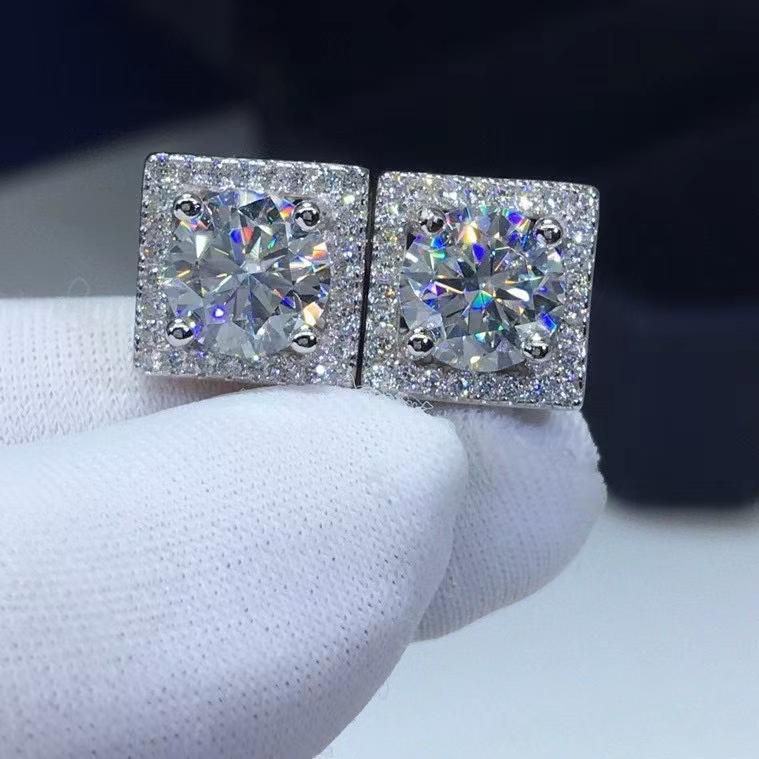 Stud Passed Diamond Test Moissanite Earrings 925 Silver Plated Right Angle Round D Color VVS1 Earring Women Fine Jewelry, Golden;silver
Stud Passed Diamond Test Moissanite Earrings 925 Silver Plated Right Angle Round D Color VVS1 Earring Women Fine Jewelry, Golden;silver