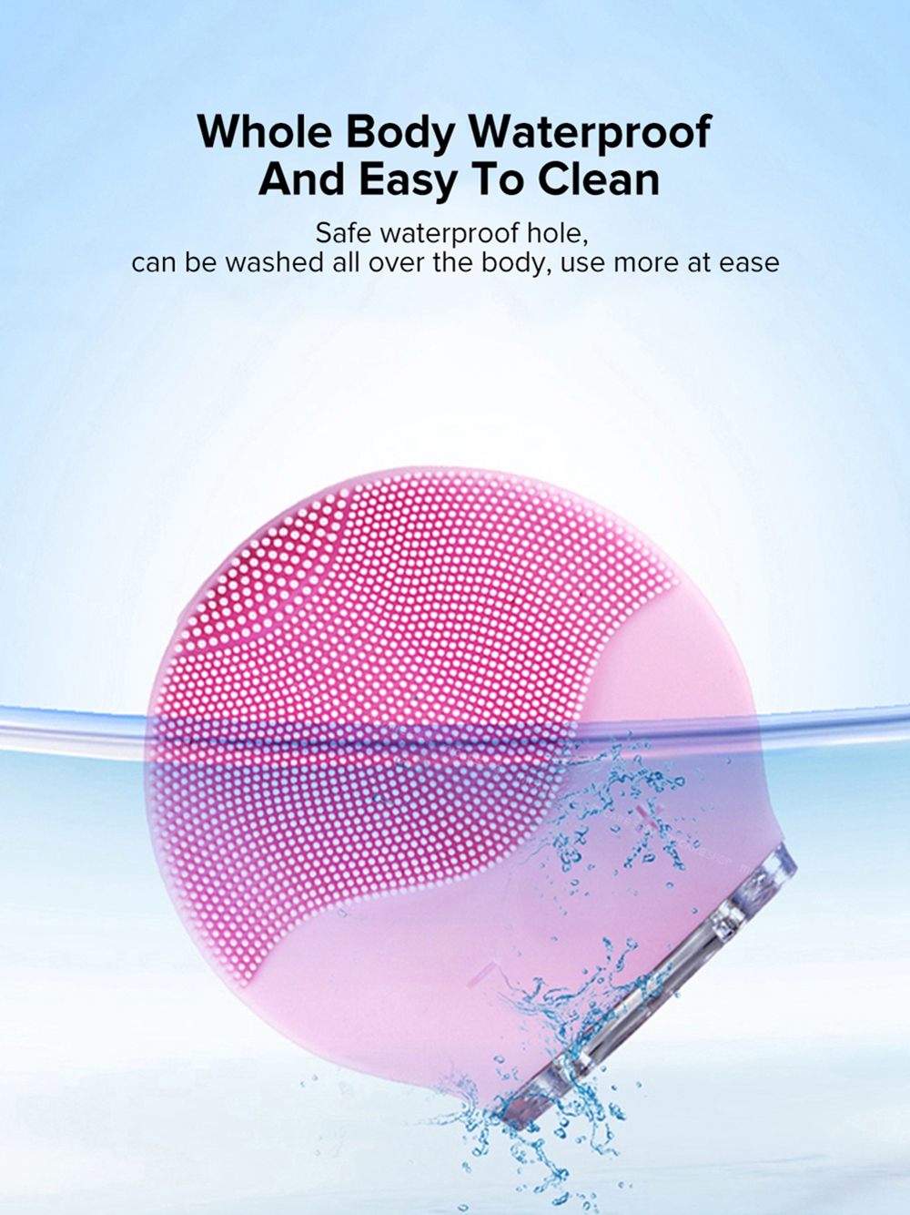 Hot Silicone Face Cleaning Beauty Tool Mini Waterproof Electric Facial Pore Deep Cleansing Brush Skin Clean Massage Makeup Residual Removal Beauty App