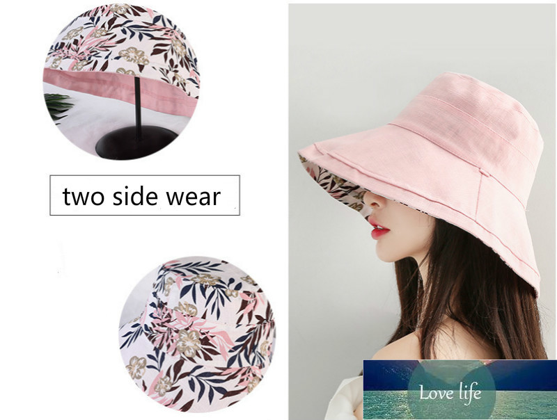 Wide Brim Women Sun Hat Cap Casual Large Brim Reversible Bucket Hat Sports Hiking Fishing Female Cap Summer Beach Panama Bob Factory price expert desi