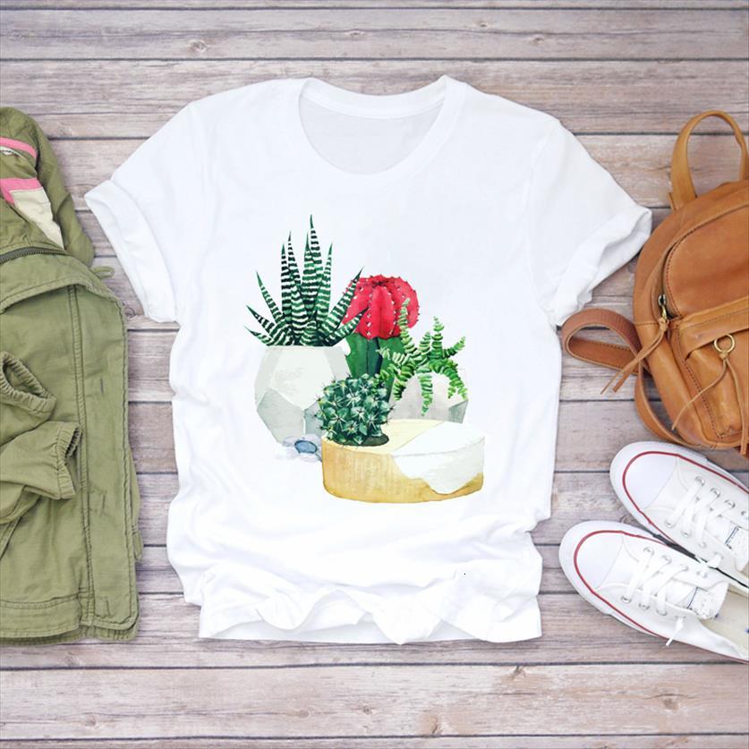 Floral Plant Cartoon Camisas Mujer Womens Tops Cactus Printed Graphic Ladies Female Tee, White
Floral Plant Cartoon Camisas Mujer Womens Tops Cactus Printed Graphic Ladies Female Tee, White