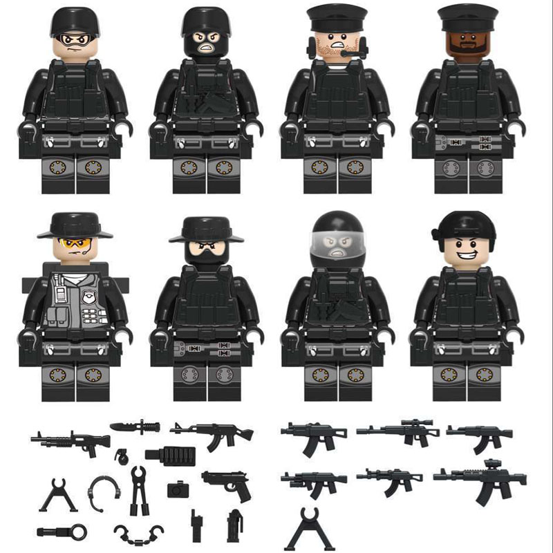 Building Blocks Cool SWAT City Police Mask Body Armor Little Men Doll Action Figure Educational Toy for Children Boy army police Block assembling minifigures
Building Blocks Cool SWAT City Police Mask Body Armor Little Men Doll Action Figure Educational Toy for Children Boy army police Block assembling minifigures