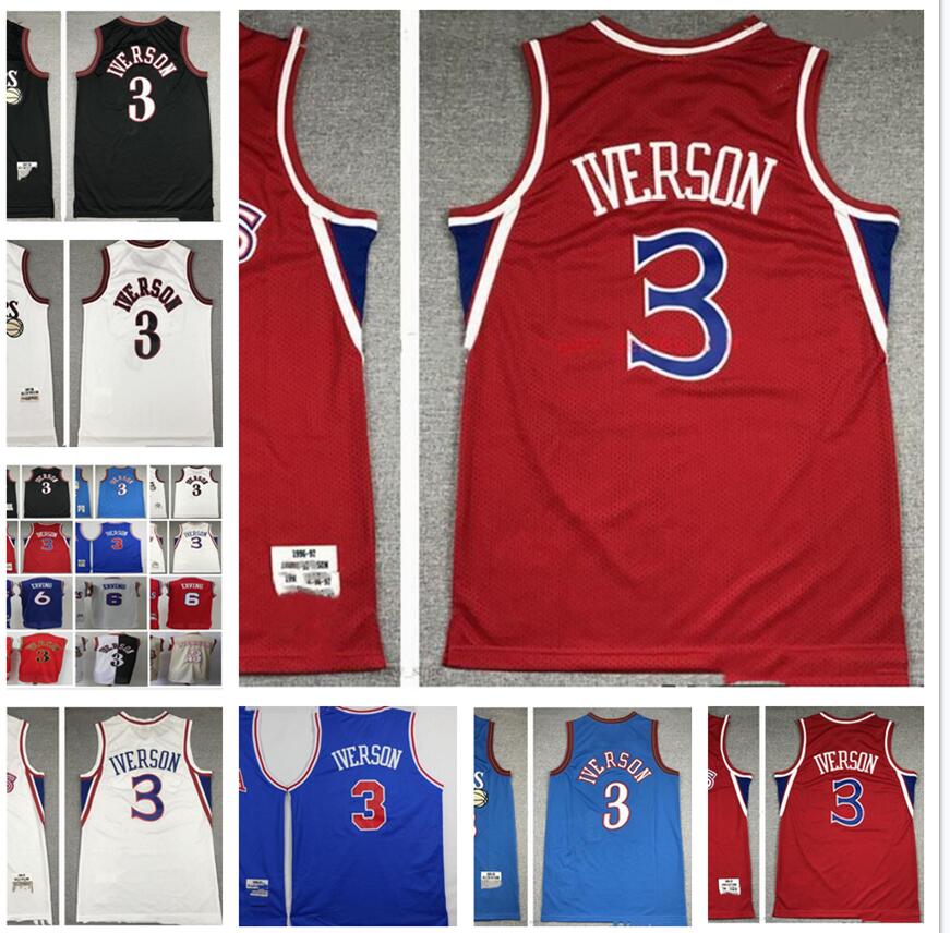 Retro Baskeball 3 Allen Jerseys Iverson 6 Julius Stitched Erving Jersey White Blue Red M&N Vintage Youth Kids Boys Man S-XXL, Black;yellow
Retro Baskeball 3 Allen Jerseys Iverson 6 Julius Stitched Erving Jersey White Blue Red M&N Vintage Youth Kids Boys Man S-XXL, Black;yellow