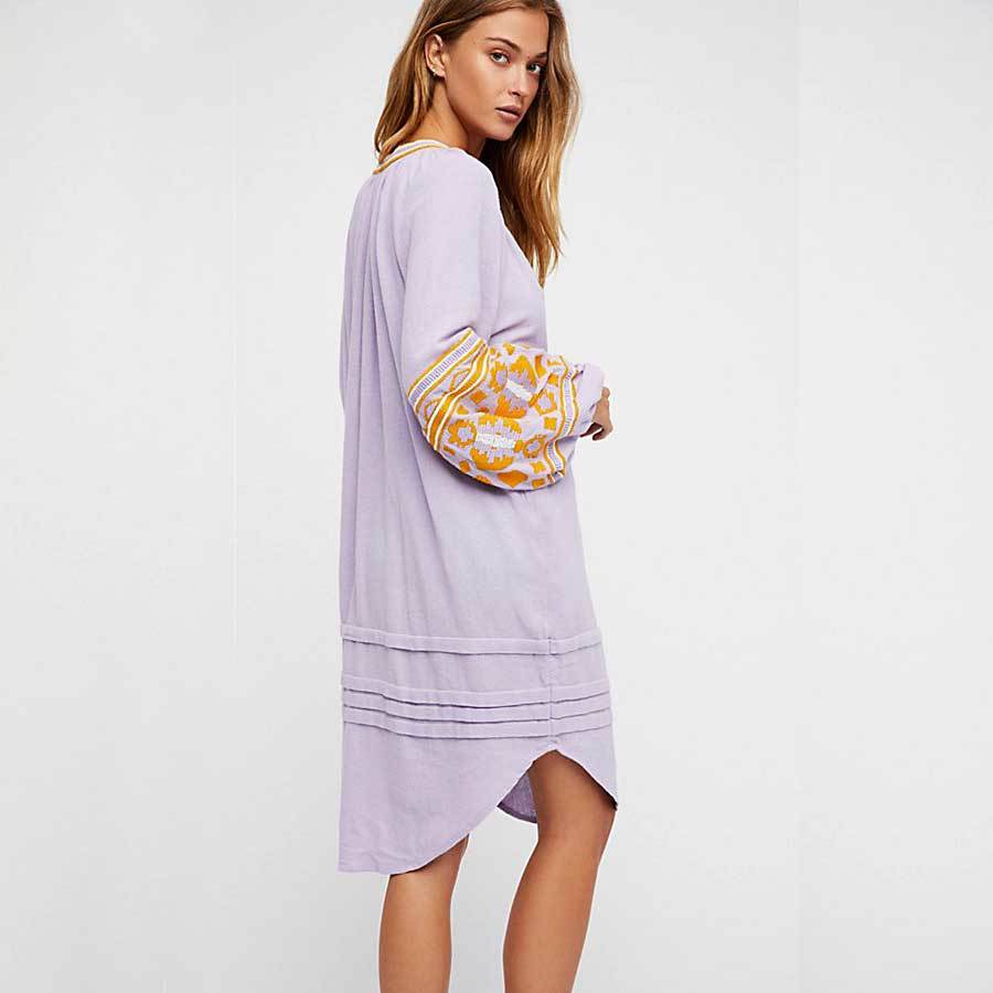 BOHO INSPIRED women long blouses shirts lantern sleeve embroiderd tassel plus size blouse tops summer female tops hippie blusas 210225