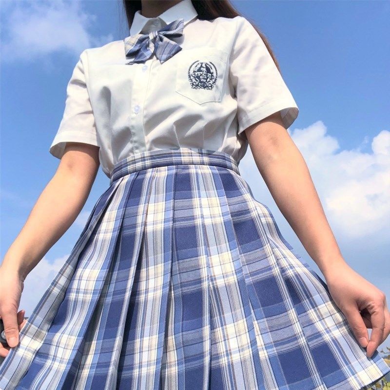 JMPRS Plaid Women Pleated Skirt Bow Knot Summer High Waist Preppy Girls Dance Mini Skirt Cute A Line Harajuku Sexy Japan Faldas 210306