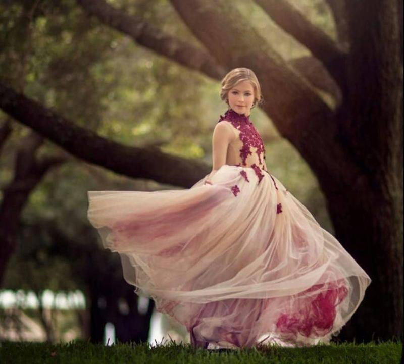 Lace High Neck Little Girls Pageant Dresses Appliques Toddler Ball Gown Flower Girl Dress Floor Length Tulle Beaded First Communion Gowns