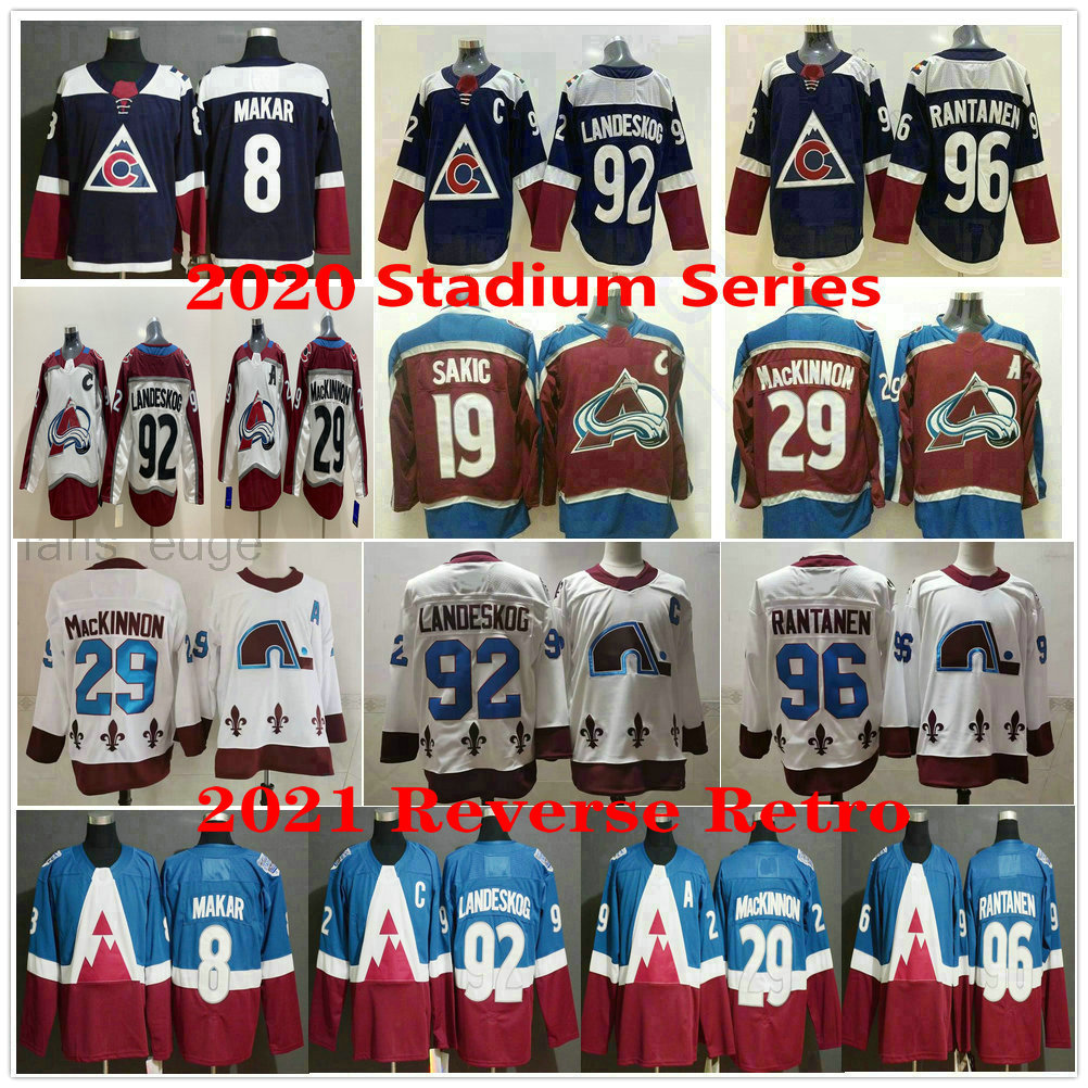 2021 Reverse Retro Colorado Avalanche Hockey #8 Cale Makar 19 Joe Sakic 29 Nathan MacKinnon 92 Gabriel Landeskog 96 Mikko Rantanen Jerseys, Black 
2021 Reverse Retro Colorado Avalanche Hockey #8 Cale Makar 19 Joe Sakic 29 Nathan MacKinnon 92 Gabriel Landeskog 96 Mikko Rantanen Jerseys, Black