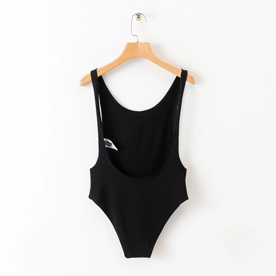 New Fall Winter Backless Bodysuit Women Slim Rompers Sleeveless Hot Bodysuits Beige Striped Sexy Body Suit Drop shipping 201007