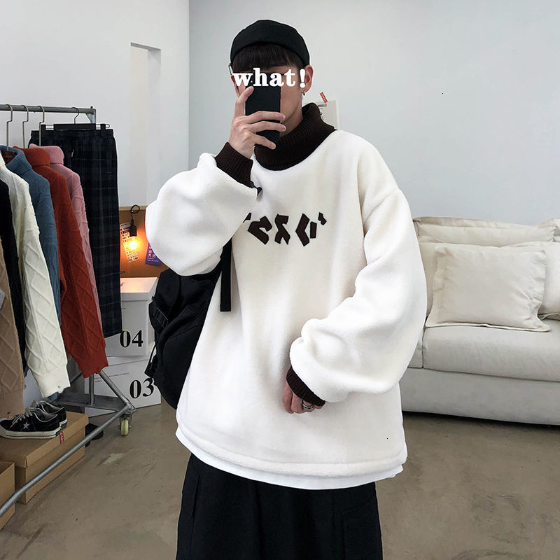 2021 New Winter Men's Lamb High Collar Hoodies Cotton in Warm Thick Fleece Coats Casual 2-color Sweatshirts High-quality Pullover Midx, White
2021 New Winter Men's Lamb High Collar Hoodies Cotton in Warm Thick Fleece Coats Casual 2-color Sweatshirts High-quality Pullover Midx, White
