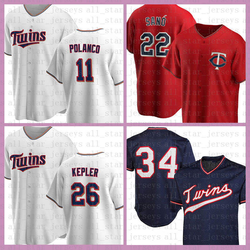 Minnesota Baseball Jersey Twins 22 Miguel Sano 25 Byron Buxton 34 Kirby Puckett 11 Jorge Polanco 26 Max Kepler 29 Rod Carew 21 Tyler Duffey, Jersey(shuangcheng)retro
Minnesota Baseball Jersey Twins 22 Miguel Sano 25 Byron Buxton 34 Kirby Puckett 11 Jorge Polanco 26 Max Kepler 29 Rod Carew 21 Tyler Duffey, Jersey(shuangcheng)retro