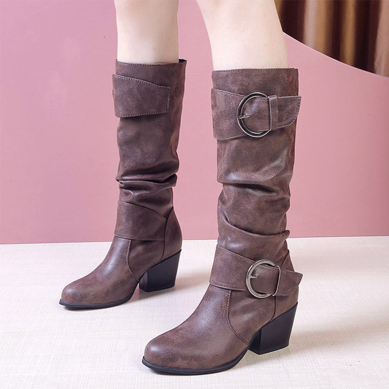 2021 New Women Knee-high Long Pu Leather Pumps Sewing Cool Cycle Buckle Med Heel Ladies Boots Women's Shoes Vqxu 2C74, Black
2021 New Women Knee-high Long Pu Leather Pumps Sewing Cool Cycle Buckle Med Heel Ladies Boots Women's Shoes Vqxu 2C74, Black