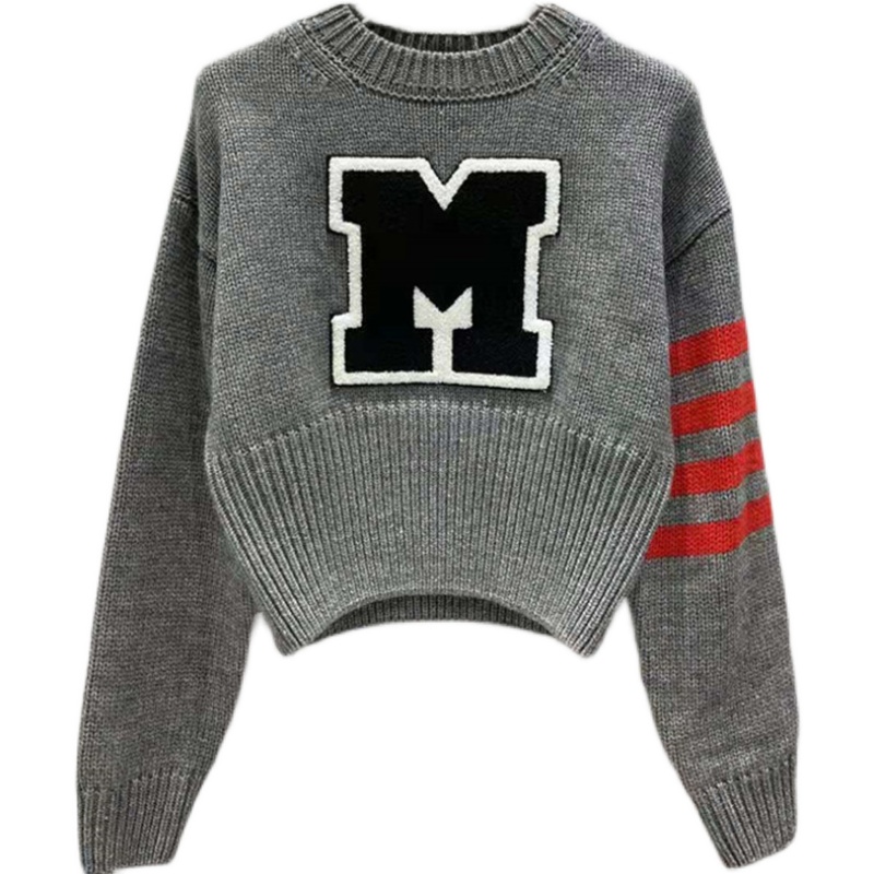 Grey Pullovers Knitted Sweater For Women High Quality O-Neck Long Sleeve Letter Warm Short Tops For Female 2021 New, Gray
Grey Pullovers Knitted Sweater For Women High Quality O-Neck Long Sleeve Letter Warm Short Tops For Female 2021 New, Gray