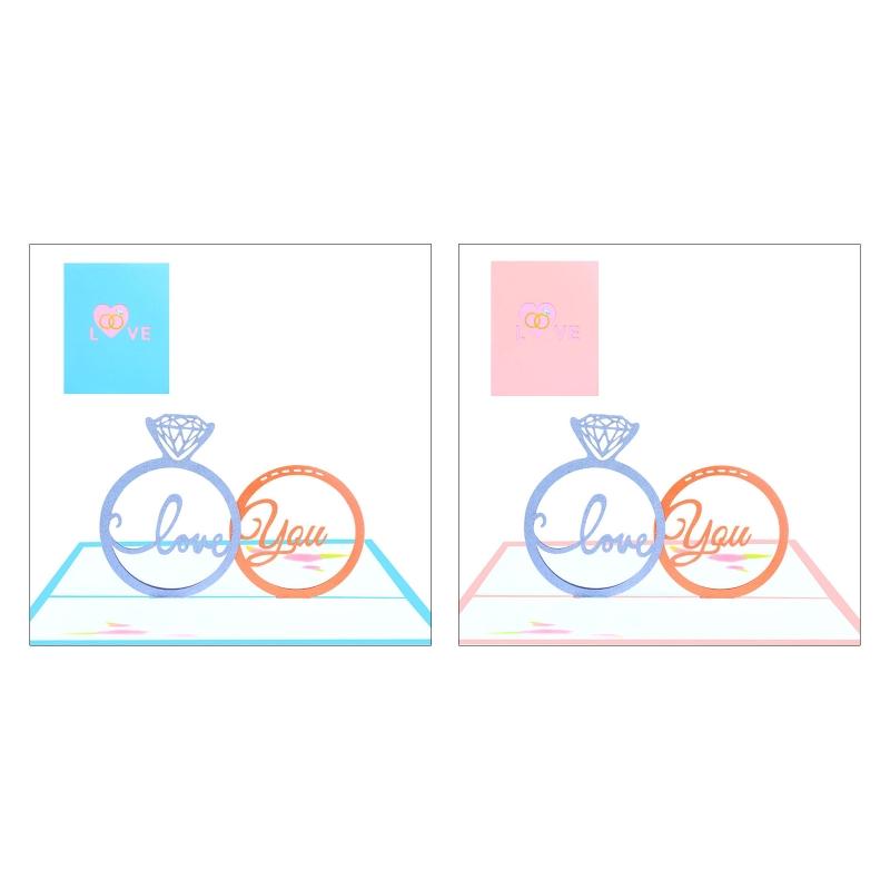 Greeting Cards 3D Diamond Ring Paper Card Valentine's Day Love Blessing Couple Supplies For Wedding Anniversary Party Invitation
Greeting Cards 3D Diamond Ring Paper Card Valentine's Day Love Blessing Couple Supplies For Wedding Anniversary Party Invitation