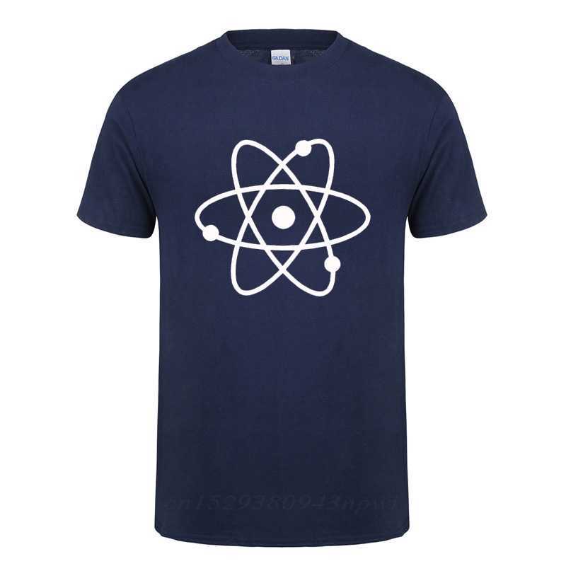 Cool Science Atom T Shirt Man Short Sleeve Round Neck Loose Fit Cotton T-Shirt Geek Nerd Harajuku Casual Tshirt Men Clothing Tee 210629