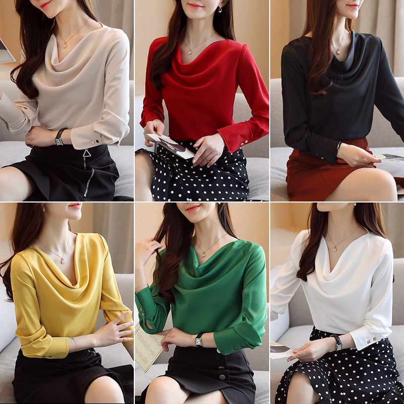 Women Blouses Mujer De Moda Long Sleeve White V-neck Chiffon Shirt Tops Blusa, Black
Women Blouses Mujer De Moda Long Sleeve White V-neck Chiffon Shirt Tops Blusa, Black