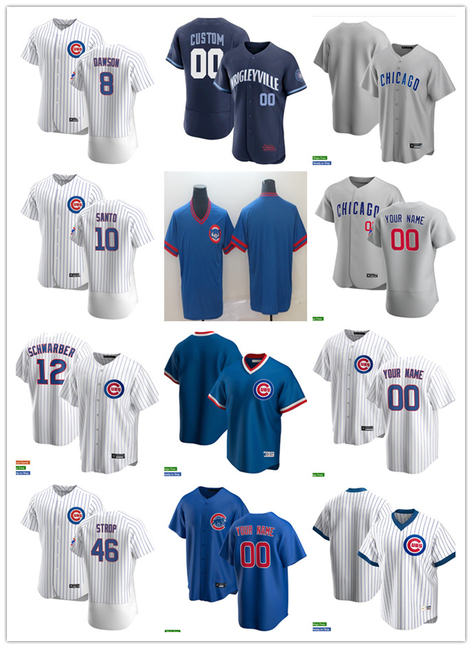 Men Women Youth 10 Ron Santo 8 Andre Dawson 12 Kyle Schwarber 46 Pedro Strop custom Baseball Jersey Blank blue White grey, Blue;black
Men Women Youth 10 Ron Santo 8 Andre Dawson 12 Kyle Schwarber 46 Pedro Strop custom Baseball Jersey Blank blue White grey, Blue;black