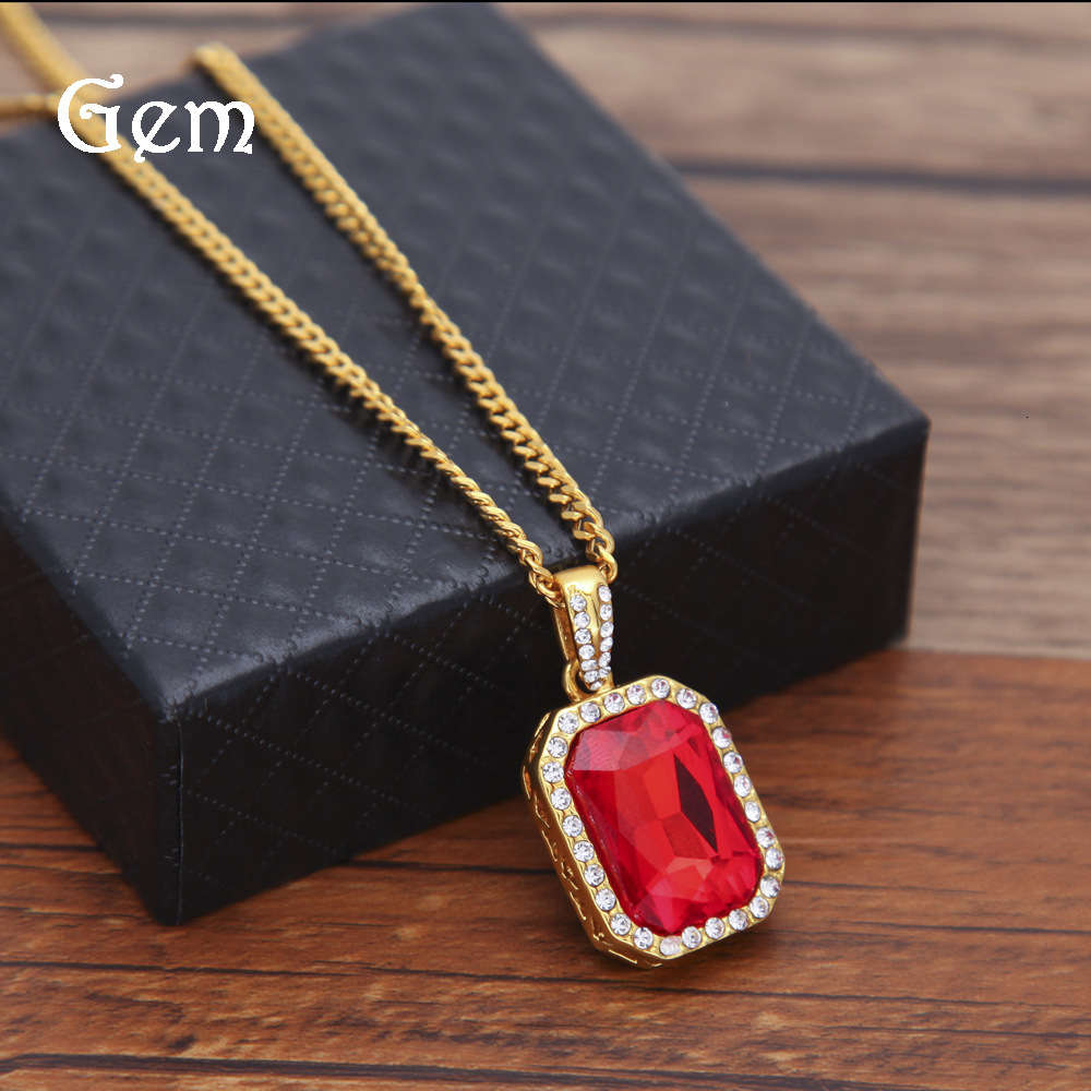 Hip hop Mini Diamond Pendant miniruby boutique hip hop men's Necklace