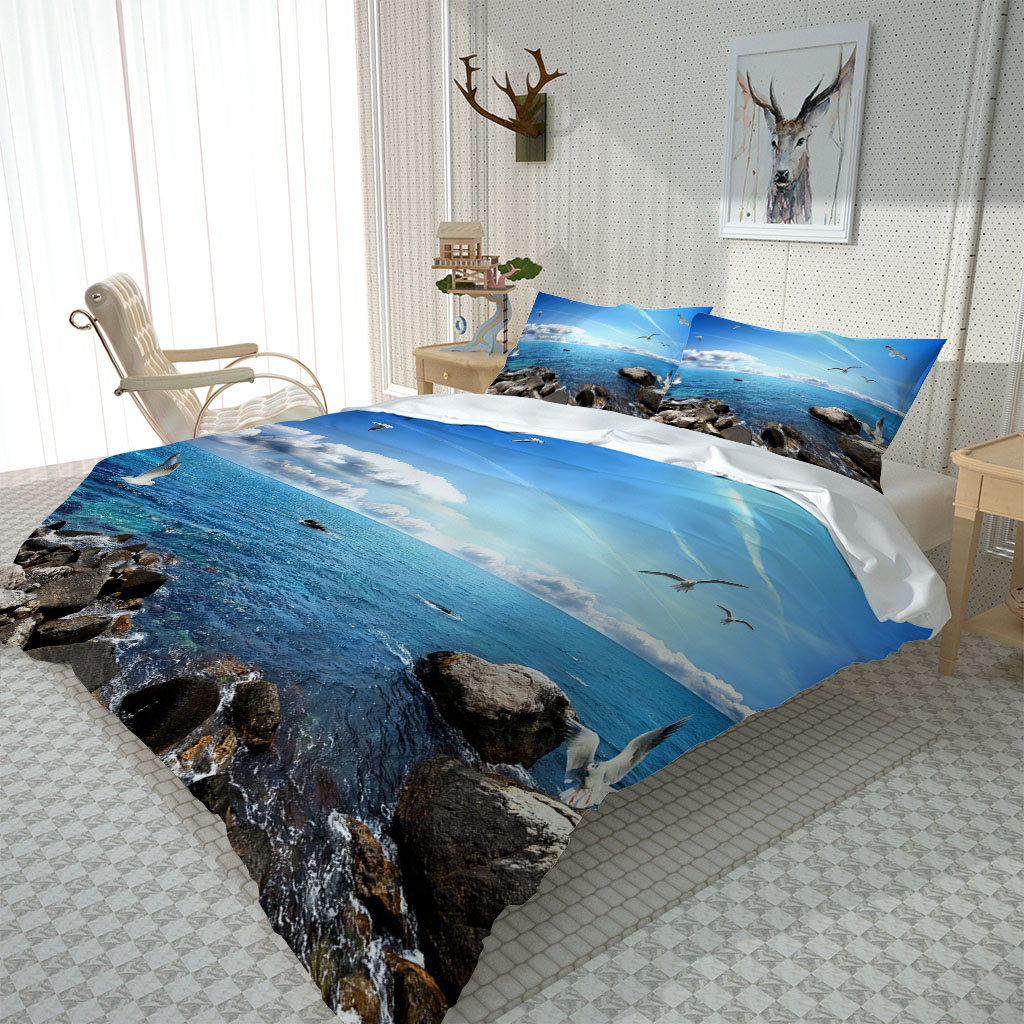 Modern Luxury Duvet Cover Printed Bedding Set Cover Set Pillowcase Bed Linen Sheet Quilts blue lake bedding set, Customize
Modern Luxury Duvet Cover Printed Bedding Set Cover Set Pillowcase Bed Linen Sheet Quilts blue lake bedding set, Customize