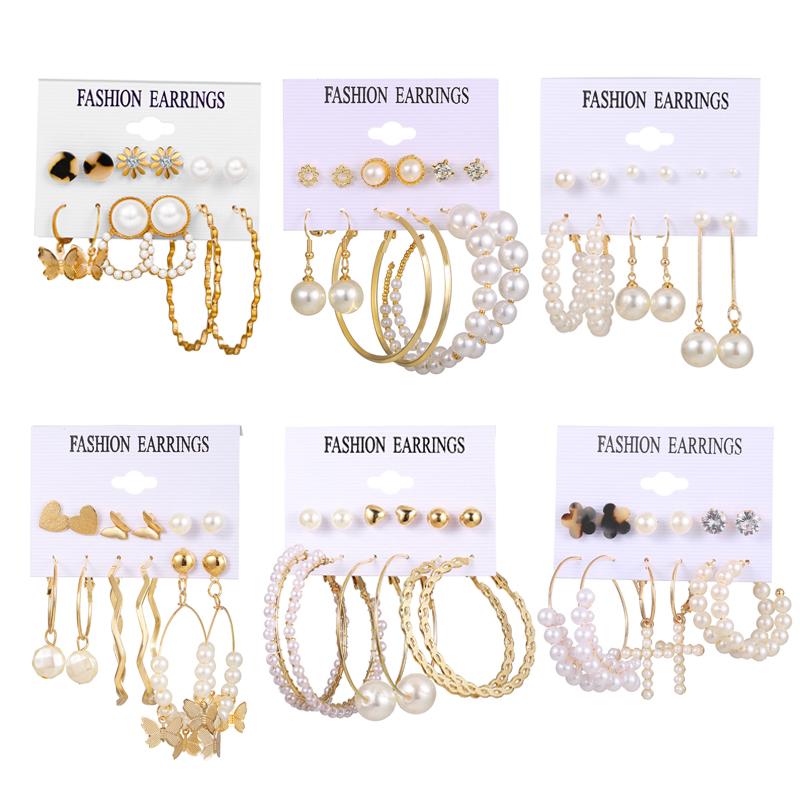 Hoop & Huggie Fashion Mixed Pearl Earrings Set For Women Minimalist Flower Heart Butterfly Cross Geometric Statement Jewelry
Hoop & Huggie Fashion Mixed Pearl Earrings Set For Women Minimalist Flower Heart Butterfly Cross Geometric Statement Jewelry