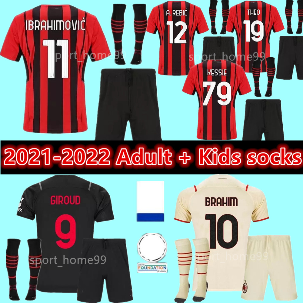 21 22 AC Milan Soccer Jerseys home away 3rd 2021 2022 Ibrahimovic Football Shirt REBIC maillot de foot BENNACER ROMAGNOLI adult Kids kit man THEO R.LEAO SUSO uniforms
21 22 AC Milan Soccer Jerseys home away 3rd 2021 2022 Ibrahimovic Football Shirt REBIC maillot de foot BENNACER ROMAGNOLI adult Kids kit man THEO R.LEAO SUSO uniforms