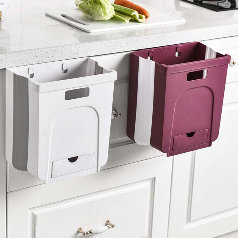 Waste Bins Kitchen Balcony Drawer Hanging Collapsible Garbage Bin Storage Cabinet Trash Can от DHgate WW