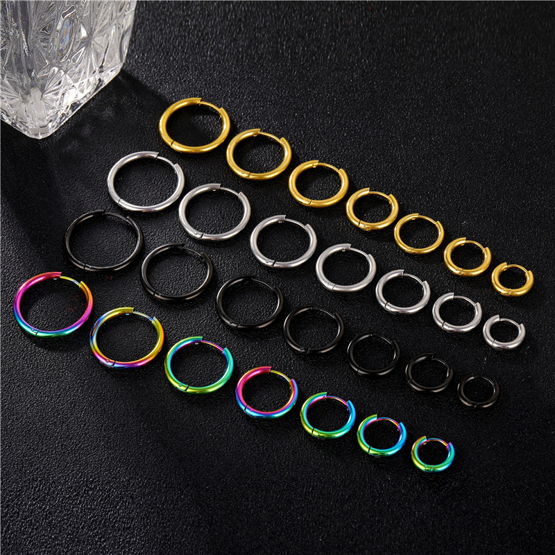 Fashion Women Simple Round Circle Small Ear Stud Earring Punk Hip-hop Stainless Steel Earrings Jewelry
Fashion Women Simple Round Circle Small Ear Stud Earring Punk Hip-hop Stainless Steel Earrings Jewelry